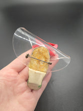 Load image into Gallery viewer, 1940s Rare Elzac Lucite Curved Hat Lady Brooch
