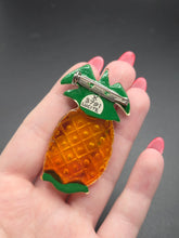 Load image into Gallery viewer, 1950s? Painted Lucite Pineapple Brooch
