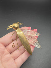 Load image into Gallery viewer, 1940s American Carved Lucite and Metal Bug Brooch
