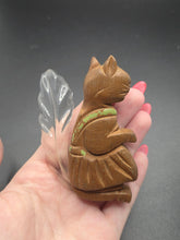 Load image into Gallery viewer, 1940s Rare Wood and Lucite Chunky Squirrel Brooch
