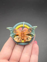 Load image into Gallery viewer, 1940s Blue Butterfly Make Do and Mend Wirework Brooch
