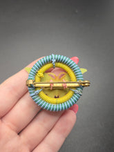 Load image into Gallery viewer, 1940s Blue Butterfly Make Do and Mend Wirework Brooch

