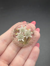 Load image into Gallery viewer, 1940s Rare Small Reverse Carved Lucite Edelweiss Brooch
