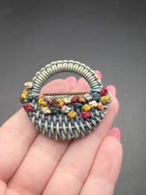 Load image into Gallery viewer, 1940s Blue Make Do and Mend Wirework Brooch
