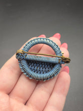 Load image into Gallery viewer, 1940s Blue Make Do and Mend Wirework Brooch
