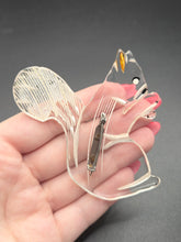 Load image into Gallery viewer, 1940s Rare Carved Painted Lucite Squirrel Brooch
