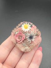 Load image into Gallery viewer, 1930s Rare Chunky Bright Daisy Reverse Carved Lucite Brooch
