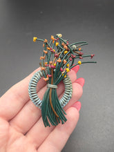 Load image into Gallery viewer, 1940s Duck Egg Blue Wirework Brooch
