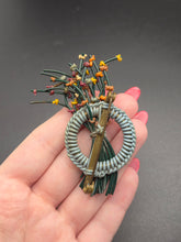 Load image into Gallery viewer, 1940s Duck Egg Blue Wirework Brooch
