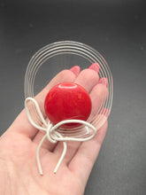Load image into Gallery viewer, 1940s Rare Red Bakelite and Lucite Hat Brooch
