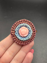 Load image into Gallery viewer, 1940s Purple, Blue and Pink Make Do and Mend Wirework Brooch
