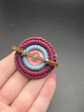 Load image into Gallery viewer, 1940s Purple, Blue and Pink Make Do and Mend Wirework Brooch
