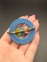 Load image into Gallery viewer, 1940s Large Blue Make Do and Mend Wirework Brooch
