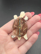 Load image into Gallery viewer, 1940s Carved Lucite Turtle Brooch
