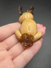 Load image into Gallery viewer, 1940s Brown Lucite and Ceramic Elzac Bunny Brooch

