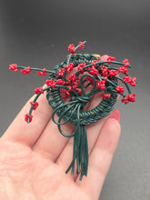 Load image into Gallery viewer, 1940s Huge Green Make Do And Mend Wirework Brooch
