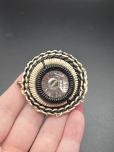 Load image into Gallery viewer, 1940s Chunky Black and White Wirework Brooch
