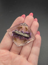 Load image into Gallery viewer, 1940s Purple Reverse Carved Lucite Brooch
