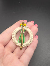 Load image into Gallery viewer, 1940s Make Do and Mend Multicoloured Wirework Brooch
