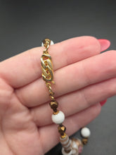 Load image into Gallery viewer, 1920s Rare Venetian Murano White Wedding Cake Glass Necklace
