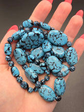Load image into Gallery viewer, 1930s Blue and Black Speckled Stone Necklace

