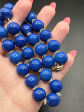 Load image into Gallery viewer, 1940s Colbalt Blue Glass Necklace
