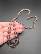 Load image into Gallery viewer, 1930s Deco Purple Faceted Glass Necklace
