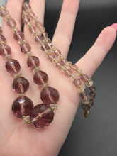 Load image into Gallery viewer, 1930s Deco Purple Faceted Glass Necklace
