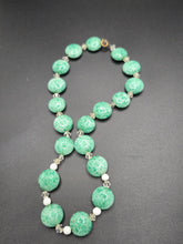 Load image into Gallery viewer, 1930s Art Deco Jade Green Glass Necklace
