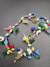 Load image into Gallery viewer, 1930s Rare Glass Grape, Bird and Leaf Multicoloured Necklace
