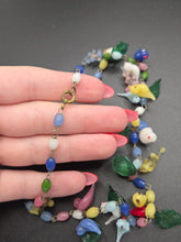 Load image into Gallery viewer, 1930s Rare Glass Grape, Bird and Leaf Multicoloured Necklace
