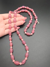 Load image into Gallery viewer, 1930s Art Deco Pink Glass Long Necklace
