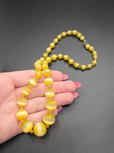 Load image into Gallery viewer, 1930s Yellow Satin Glass Necklace

