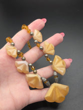 Load image into Gallery viewer, 1930s Art Deco Orange Fan/Shell Necklace
