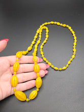 Load image into Gallery viewer, 1920s/1930s Art Deco Bright Yellow Glass Necklace
