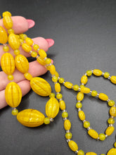 Load image into Gallery viewer, 1920s/1930s Art Deco Bright Yellow Glass Necklace
