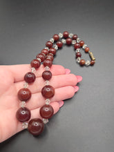 Load image into Gallery viewer, 1930s Deco Brown Glass Necklace
