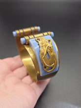 Load image into Gallery viewer, 1930s Art Deco Incredibly Rare Jean Painleve Blue Mermaid Cuff Bangle
