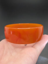 Load image into Gallery viewer, 1940s Orange Marbled Thin Bakelite Bangle B
