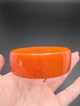 Load image into Gallery viewer, 1940s Orange Marbled Thin Bakelite Bangle B
