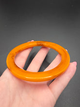 Load image into Gallery viewer, 1940s Orange Marbled Bakelite Flat Cut Bangle
