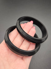 Load image into Gallery viewer, 1940s Black Pressed Bakelite Bangle Set
