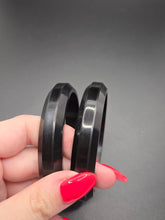 Load image into Gallery viewer, 1940s Black Pressed Bakelite Bangle Set
