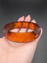 Load image into Gallery viewer, 1940s Iced Tea Faceted Bakelite Bangle

