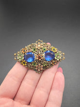 Load image into Gallery viewer, 1930s Czech Multicoloured Glass Filigree Brooch
