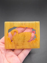 Load image into Gallery viewer, 1940s HUGE Bakelite? Marbled Swan Brooch
