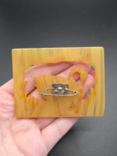 Load image into Gallery viewer, 1940s HUGE Bakelite? Marbled Swan Brooch
