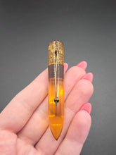 Load image into Gallery viewer, 1940s Apple Juice Confetti Bakelite Bullet Brooch
