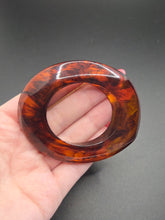 Load image into Gallery viewer, 1940s Huge Chunky Inky Iced Tea Bakelite Brooch
