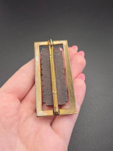 Load image into Gallery viewer, 1940s Root Beer Bakelite and Metal Brooch
